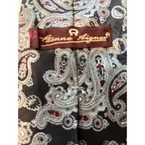 Etienne Aigner Men's Blue Classic Paisley Corpcore Businesswear Dressy Tie